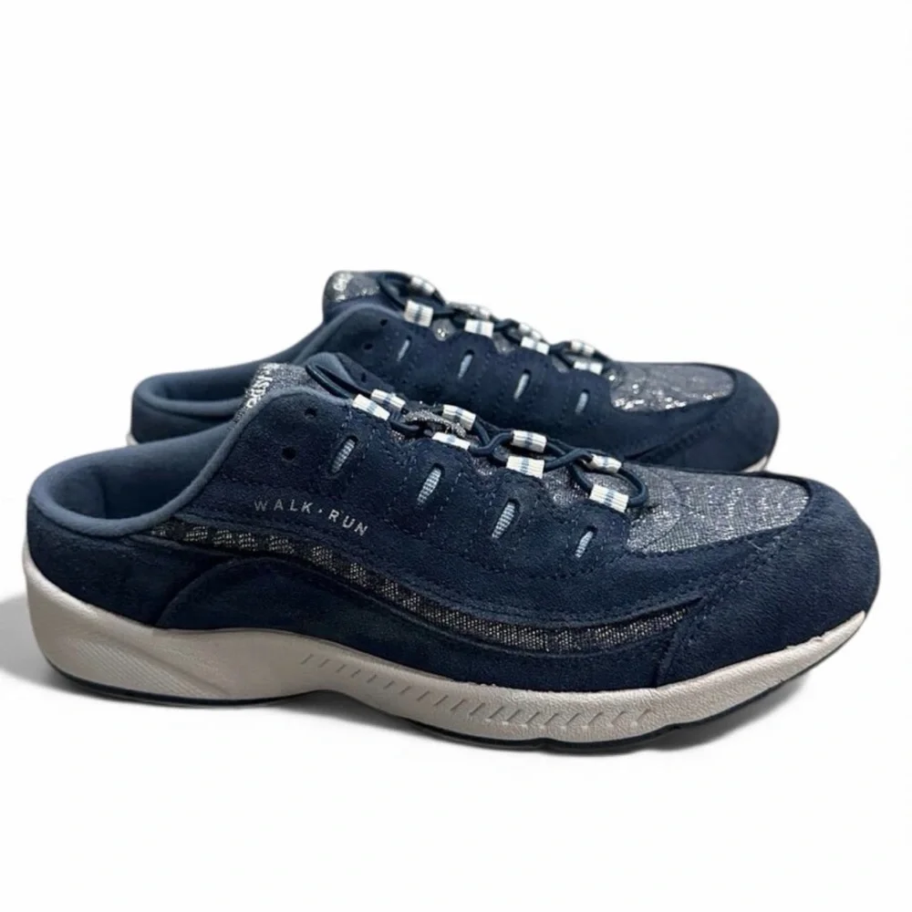 Easy spirit Seromy blue slip on mules permanent lace up size 8 - Picture 3 of 15